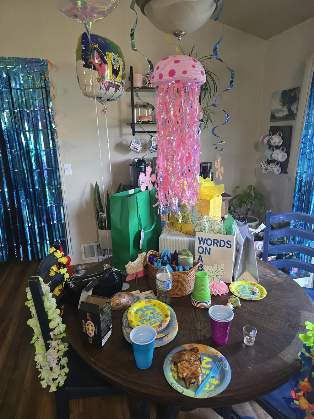 Sponhebob 25th Themed Birthday Party Leftover Decorations